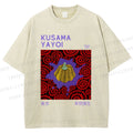 Unisex Yayoi Kusama Pumpkin Printed Washed Tee
