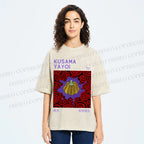 Unisex Yayoi Kusama Pumpkin Printed Washed Tee