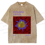Unisex Yayoi Kusama Pumpkin Printed Washed Tee