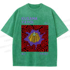 Unisex Yayoi Kusama Pumpkin Printed Washed Tee