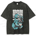 Unisex Hatsune Miku Printed Washed Tee