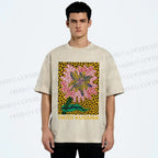 Unisex Yayoi Kusama Flower Printed Washed Tee