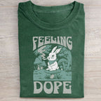 Unisex Bunny Feeling Dope Rabbit Vintage Washed Folded T-shirt