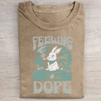 Unisex Bunny Feeling Dope Rabbit Vintage Washed Folded T-shirt