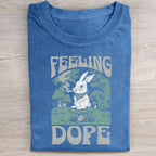 Unisex Bunny Feeling Dope Rabbit Vintage Washed Folded T-shirt