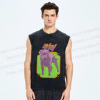 Unisex Woof Printed Washed Tank Top