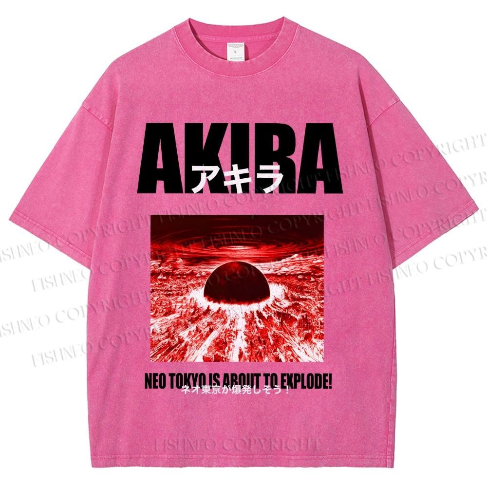 Unisex Akira Neo Tokyo Printed Washed Tee