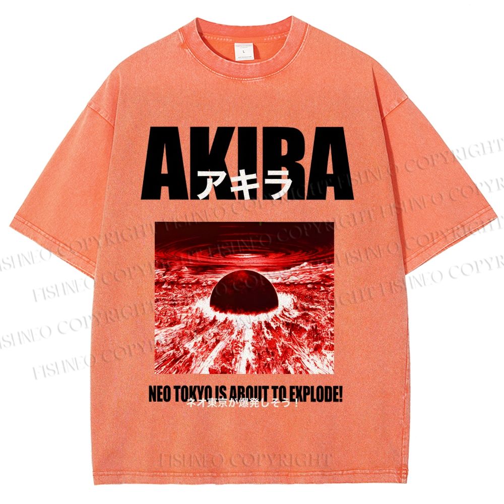 Unisex Akira Neo Tokyo Printed Washed Tee