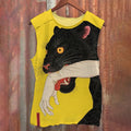Unisex Casual Black Panther Printed Tank Top