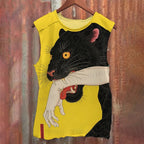 Unisex Casual Black Panther Printed Tank Top