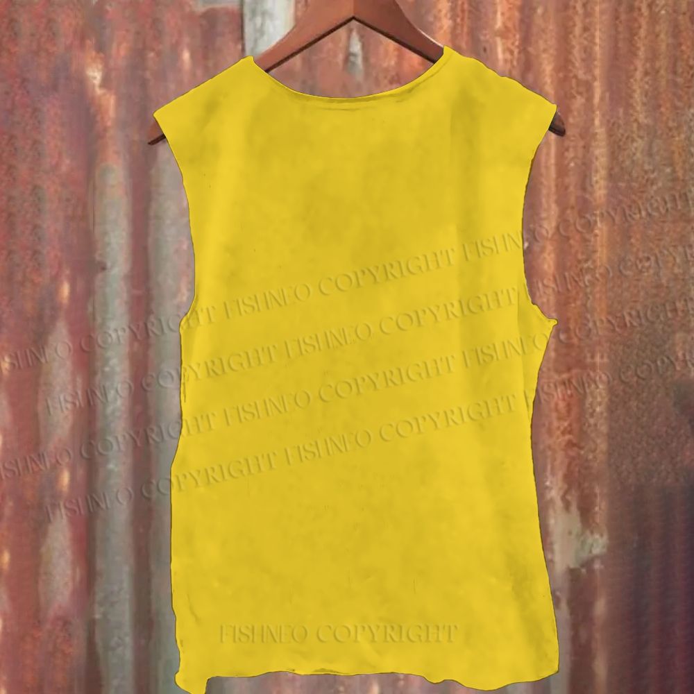 Unisex Casual Black Panther Printed Tank Top