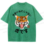 Unisex It's Not A Big Cat It's A Tiger Printed Washed Tee