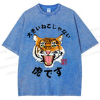 Unisex It's Not A Big Cat It's A Tiger Printed Washed Tee