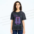 Unisex Yayoi Kusama Polka Dot Leopard Printed Washed Tee