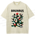 Unisex Bauhaus Art Eye Printed Washed Tee