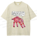 Unisex Pink Sheep Cant Understand Printed Washed Tee