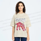 Unisex Pink Sheep Cant Understand Printed Washed Tee
