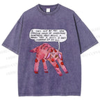 Unisex Pink Sheep Cant Understand Printed Washed Tee