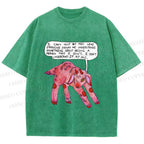 Unisex Pink Sheep Cant Understand Printed Washed Tee