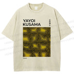 Unisex Yayoi Kusama Infinity Nets Printed Washed Tee
