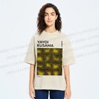 Unisex Yayoi Kusama Infinity Nets Printed Washed Tee