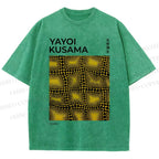 Unisex Yayoi Kusama Infinity Nets Printed Washed Tee