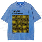 Unisex Yayoi Kusama Infinity Nets Printed Washed Tee