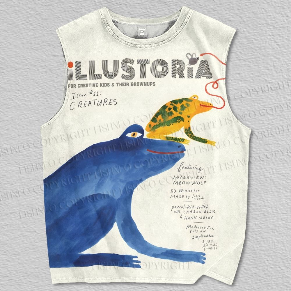 Unisex Art Frog Printed Tank Top