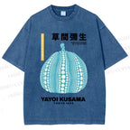 Unisex Yayoi Kusama Polka Dot pumpkin Printed Washed Tee