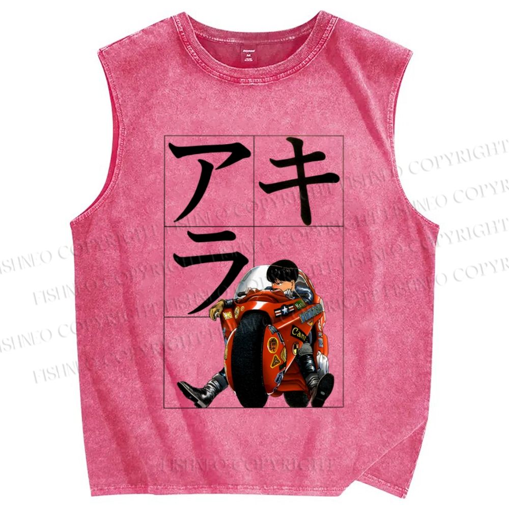 Unisex Akira Kaneda Printed Washed Tank Top