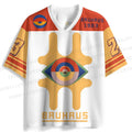 Bauhaus Colored Geometric Eyes Printed Jersey Shirts