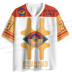 Bauhaus Colored Geometric Eyes Printed Jersey Shirts