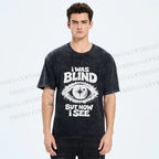 Unisex Enlightened Eye Printed Washed Tee