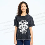 Unisex Enlightened Eye Printed Washed Tee