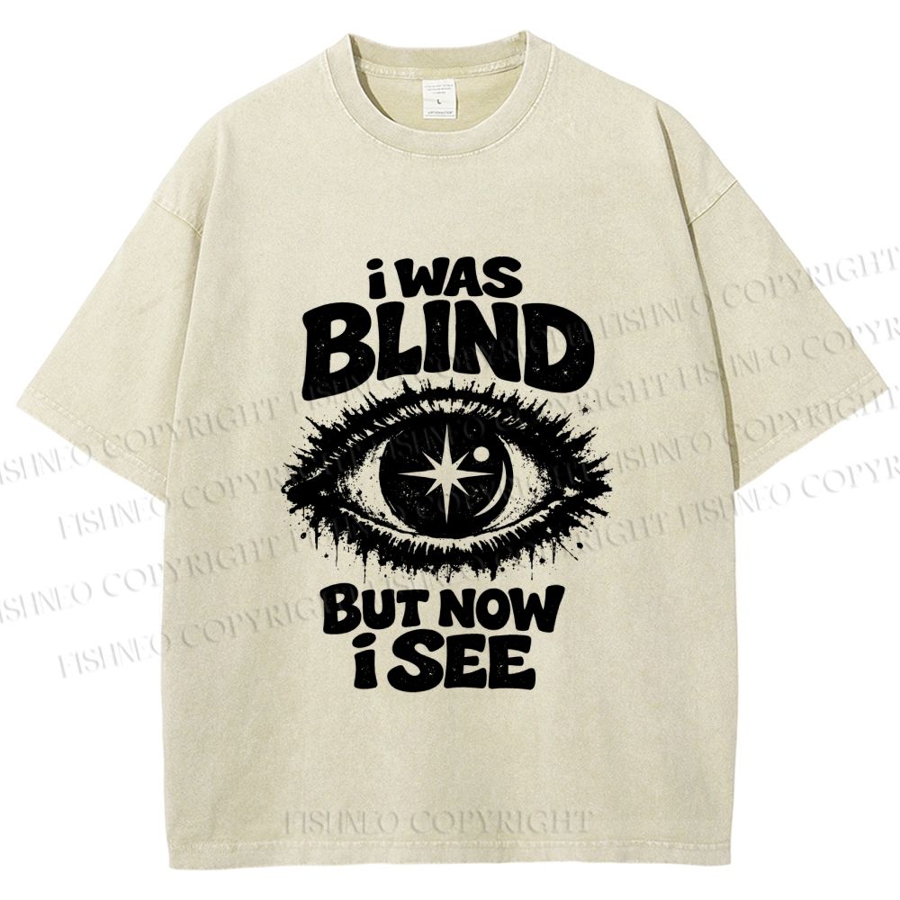 Unisex Enlightened Eye Printed Washed Tee