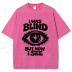 Unisex Enlightened Eye Printed Washed Tee