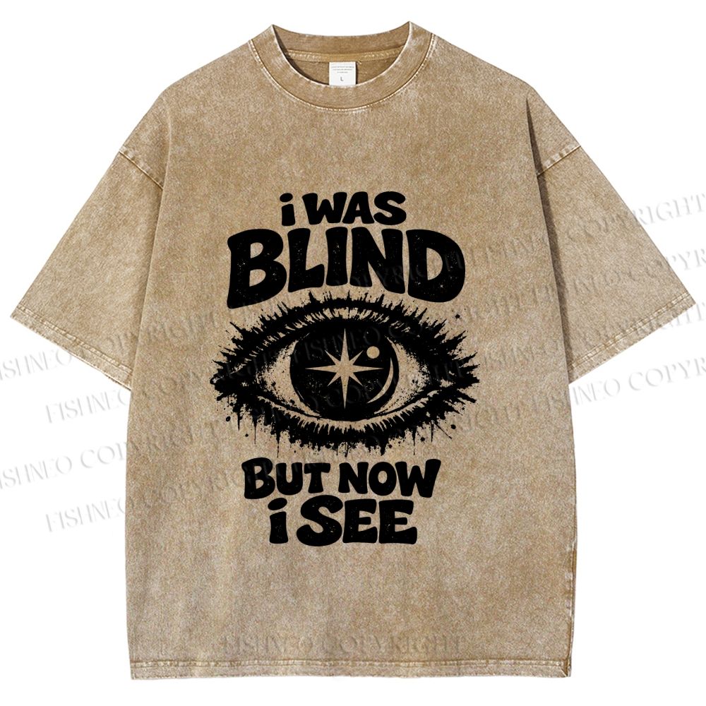 Unisex Enlightened Eye Printed Washed Tee