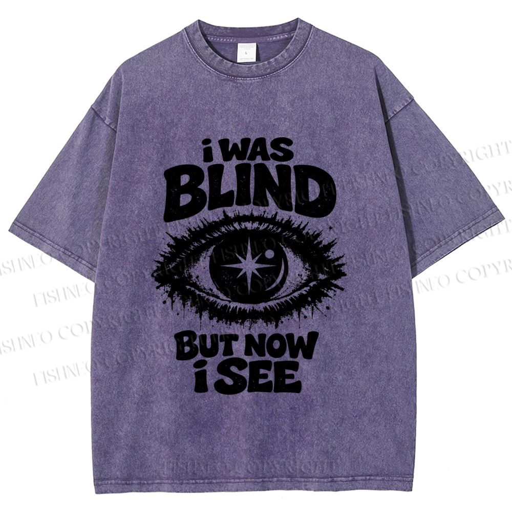 Unisex Enlightened Eye Printed Washed Tee