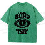 Unisex Enlightened Eye Printed Washed Tee