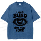 Unisex Enlightened Eye Printed Washed Tee