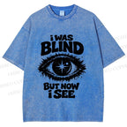 Unisex Enlightened Eye Printed Washed Tee