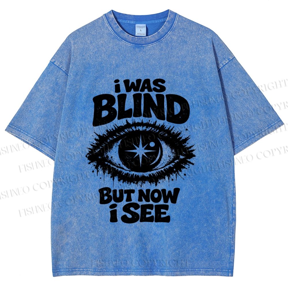 Unisex Enlightened Eye Printed Washed Tee