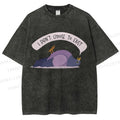 Unisex Depressed Pigeon Printed Washed Tee