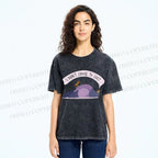 Unisex Depressed Pigeon Printed Washed Tee