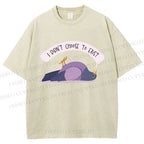 Unisex Depressed Pigeon Printed Washed Tee