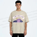Unisex Depressed Pigeon Printed Washed Tee