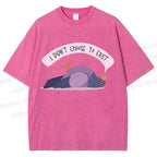 Unisex Depressed Pigeon Printed Washed Tee