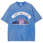 Unisex Depressed Pigeon Printed Washed Tee