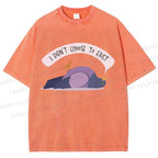 Unisex Depressed Pigeon Printed Washed Tee