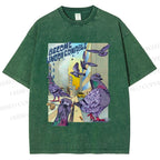 Unisex Pigeons Become Ungovernable Printed Washed Tee